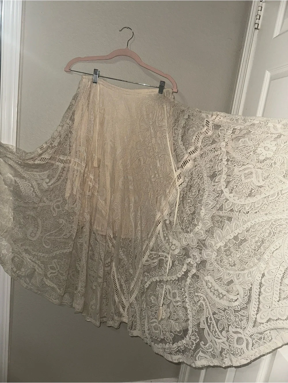 Rhiannon Lace Maxi Skirt - Cream